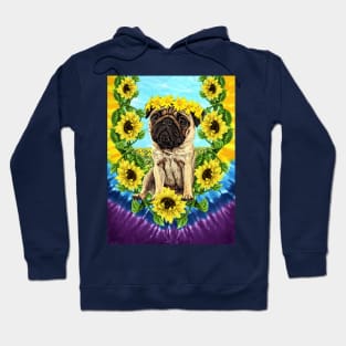 Flower pug Hoodie